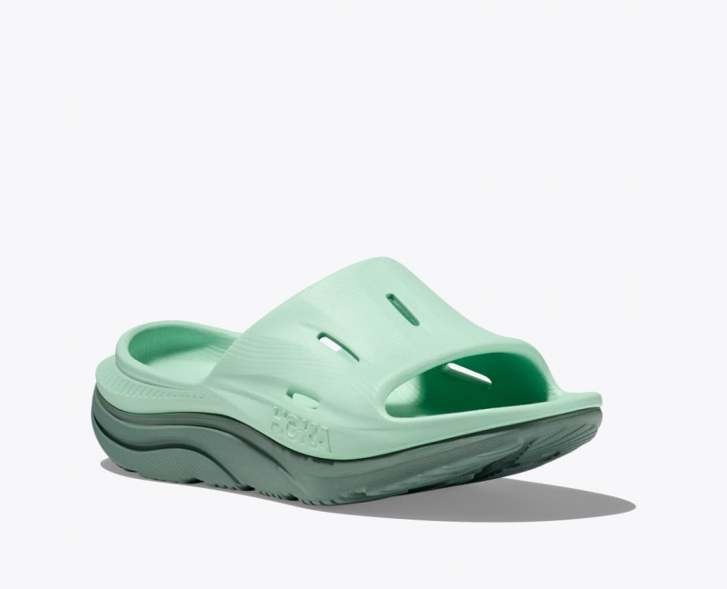 Mint HOKA Ora Recovery 3 Women's Slide | 76TKJWSOI