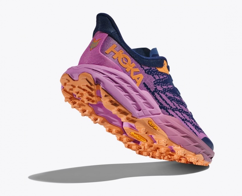 Navy / Pink HOKA Speedgoat 5 Women's Trail Running Shoes | 60UGLXDKV