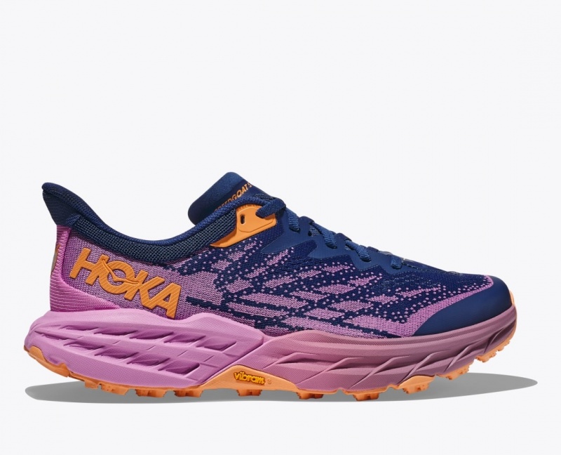 Navy / Pink HOKA Speedgoat 5 Women\'s Trail Running Shoes | 60UGLXDKV