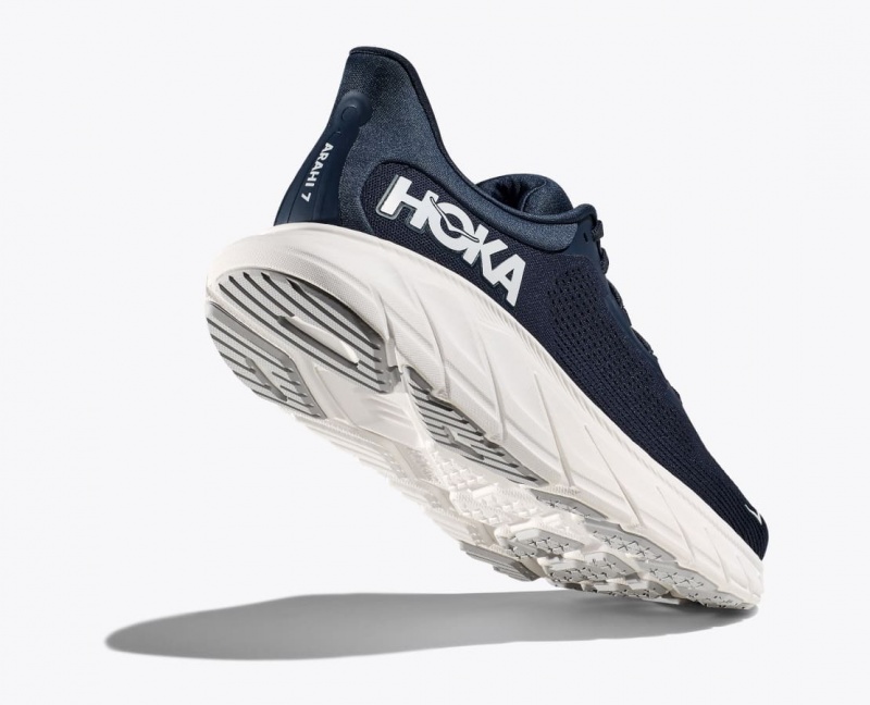 Navy / White HOKA Arahi 7 Men's Running Shoes | 34AOSMQUY