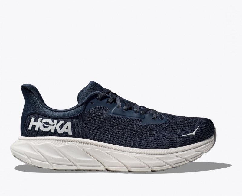 Navy / White HOKA Arahi 7 Men\'s Running Shoes | 34AOSMQUY