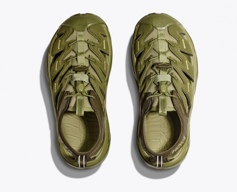 Olive Green HOKA Hopara Men's Sandals | 53INJMPQR