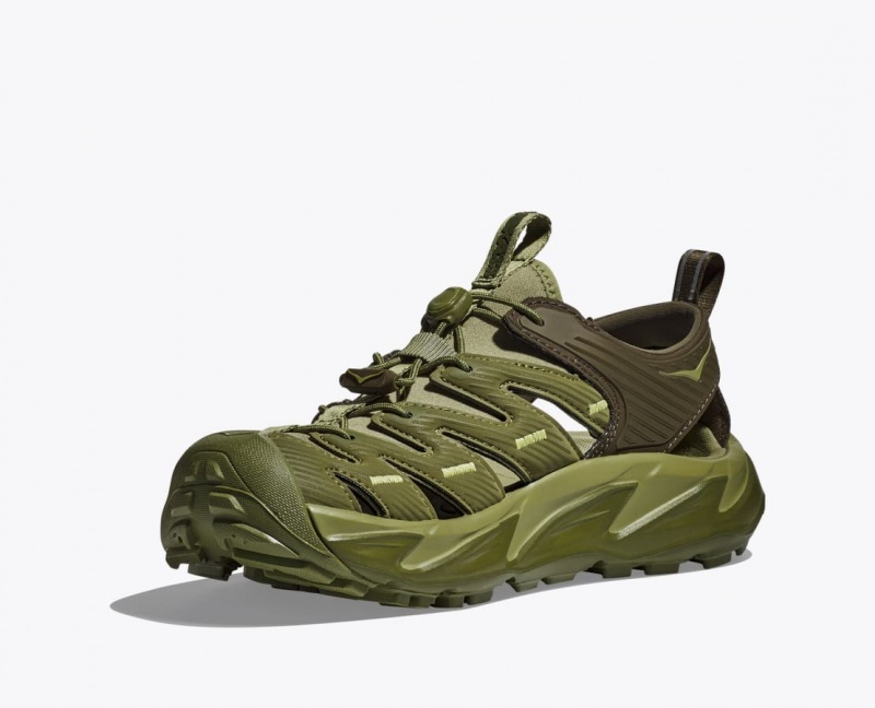 Olive Green HOKA Hopara Men's Sandals | 53INJMPQR