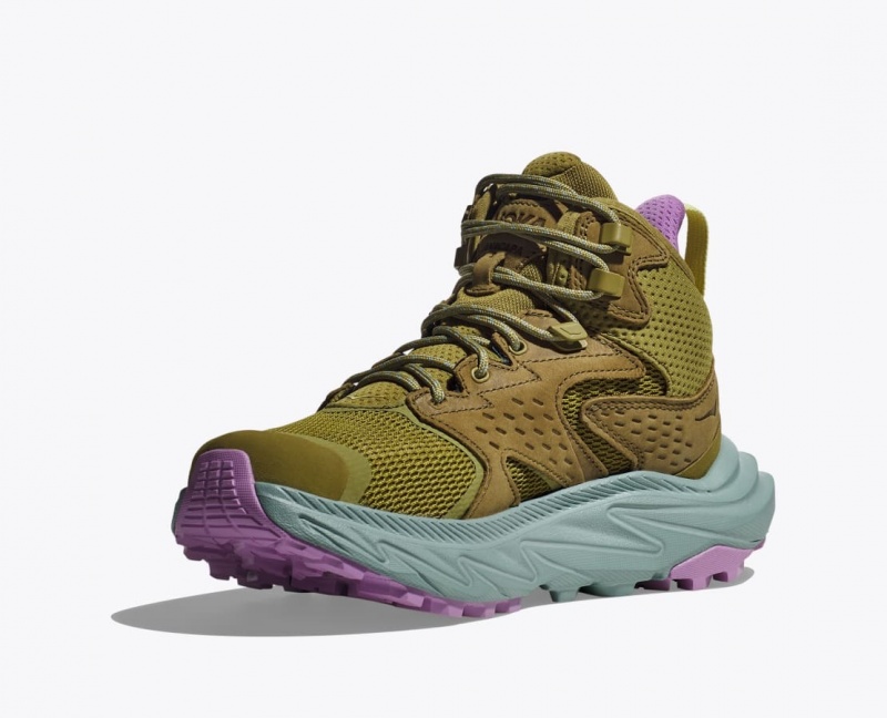 Olive HOKA Anacapa 2 Mid GTX Women's Hiking Boots | 52ISYAEFJ