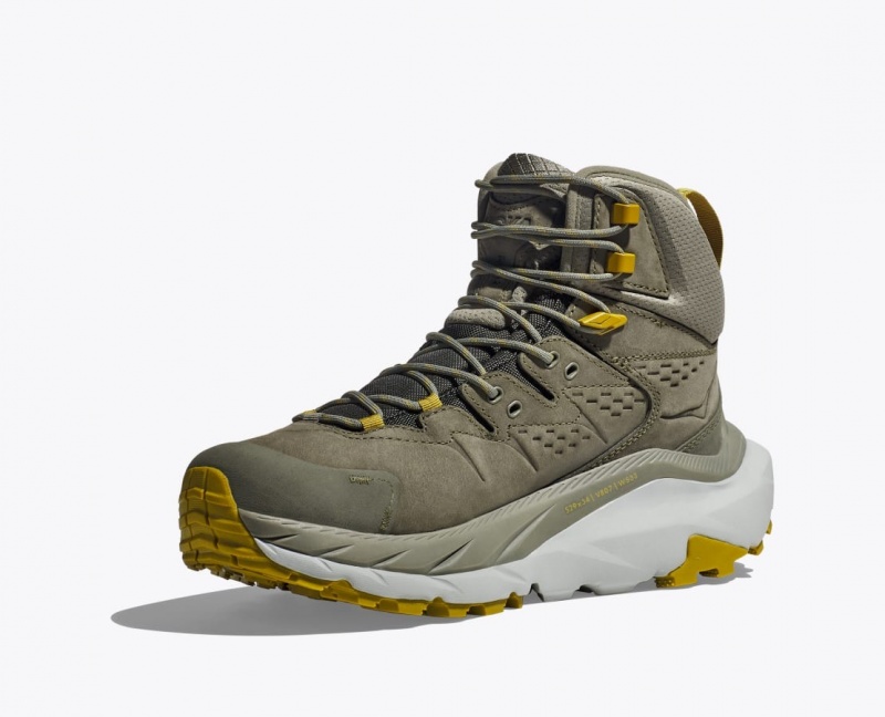 Olive HOKA Kaha 2 GTX Men's Hiking Boots | 52BGCMFYE