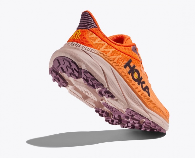 Orange HOKA Challenger 7 Women's Trail Running Shoes | 87BFUXVDH