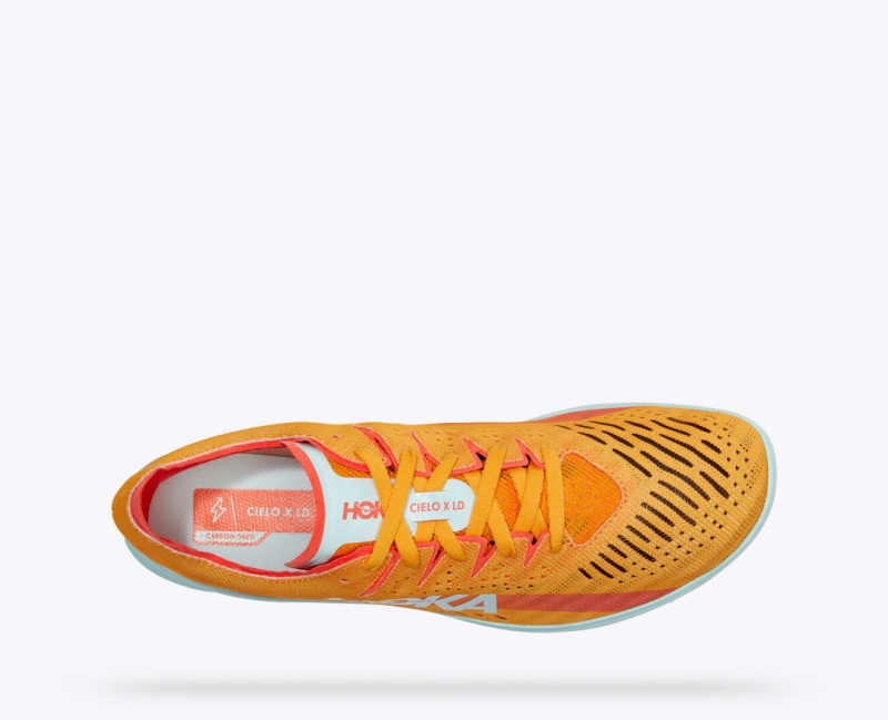 Orange HOKA Cielo X LD Men's Track Spikes | 74VBCAXKR