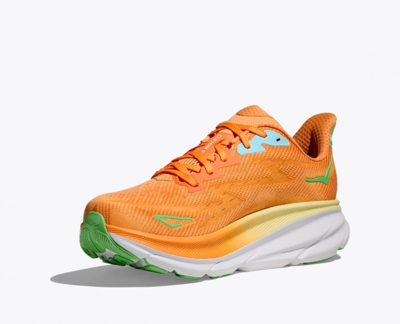 Orange HOKA Clifton 9 Men's Running Shoes | 36FRHELUI