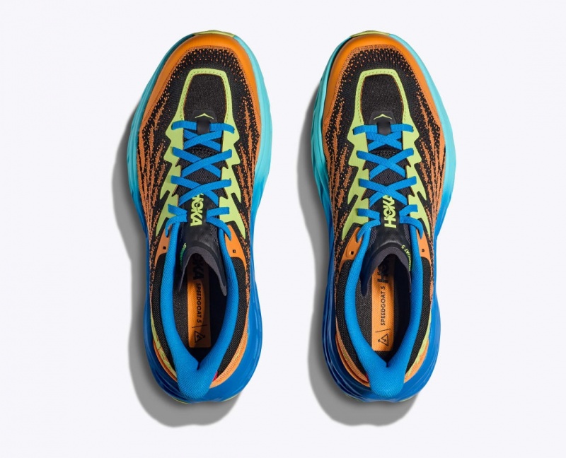 Orange / Black / Blue HOKA Speedgoat 5 Men's Trail Running Shoes | 05KGOEAIW