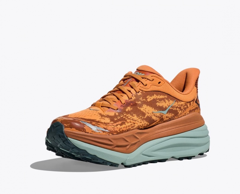 Orange / Brown HOKA Stinson 7 Men's Trail Running Shoes | 36WKZEORH