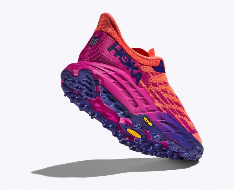 Orange / Fuchsia HOKA Speedgoat 5 Women's Trail Running Shoes | 75VKLRQYE