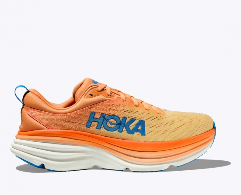 Orange / Light Orange HOKA Bondi 8 Men\'s Running Shoes | 46NCAQYZG