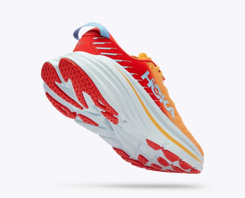 Orange / Red HOKA Bondi X Men's Running Shoes | 12IUYGMKC