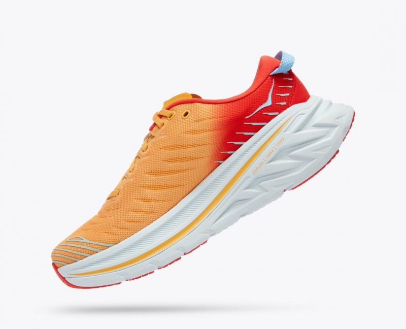 Orange / Red HOKA Bondi X Men's Running Shoes | 12IUYGMKC