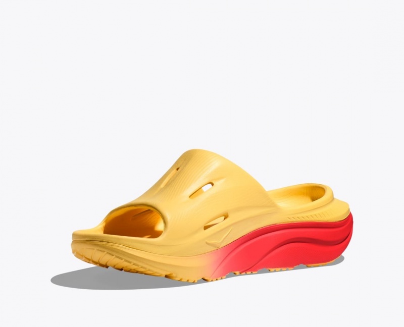 Orange / Red HOKA Ora Recovery 3 Men's Slide | 31ORLZCGT