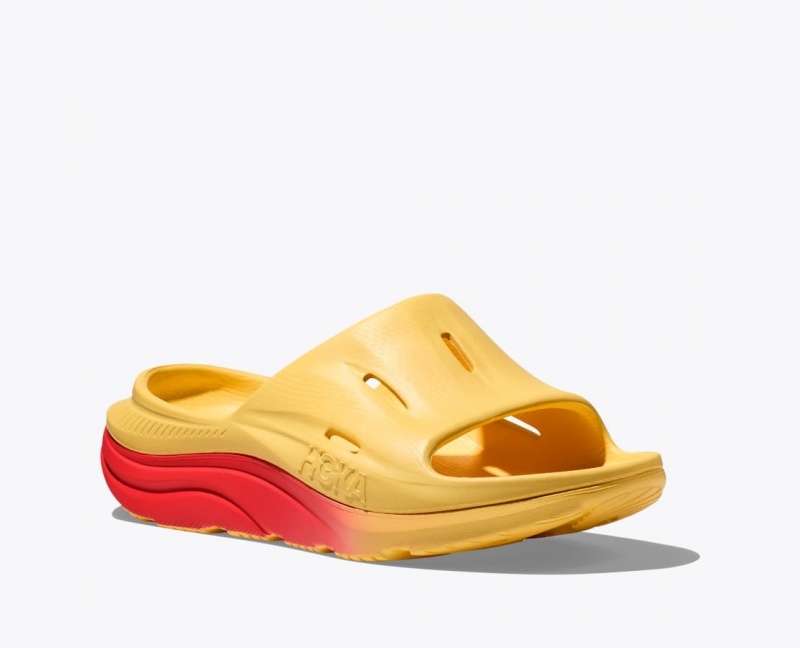 Orange / Red HOKA Ora Recovery 3 Women's Slide | 97OKZNYID