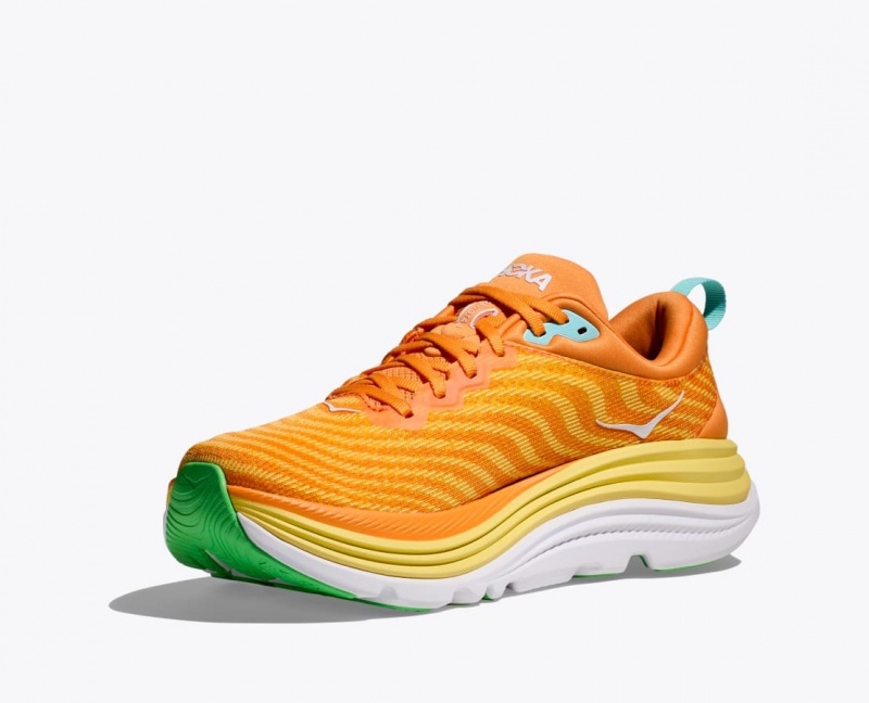 Orange / Yellow HOKA Gaviota 5 Men's Running Shoes | 93SCJEODY