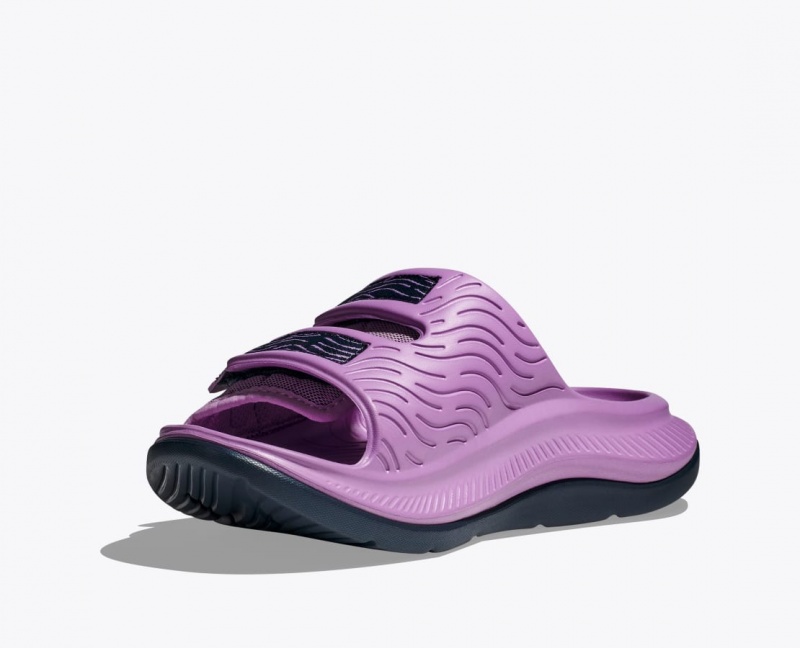 Pink HOKA Ora Luxe Men's Slide | 25MAVQPJU