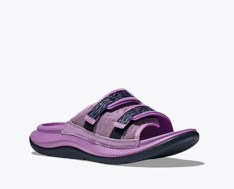 Pink HOKA Ora Luxe Men's Slide | 25MAVQPJU