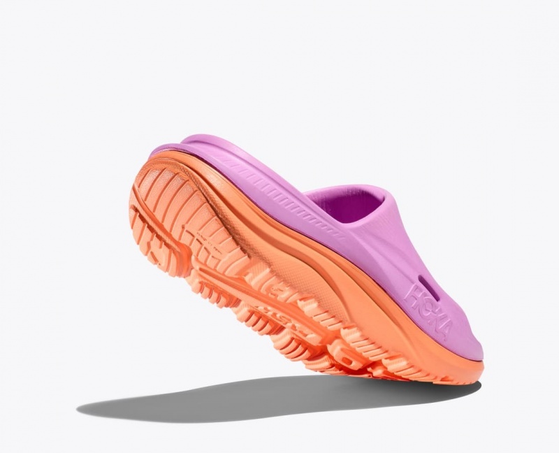 Pink / Orange HOKA Ora Recovery 3 Kids' Slides | 40CYEXISJ