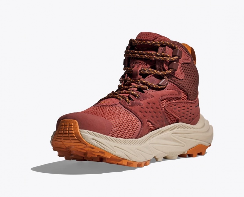 Red HOKA Anacapa 2 Mid GTX Women's Hiking Boots | 81WHAVDEP