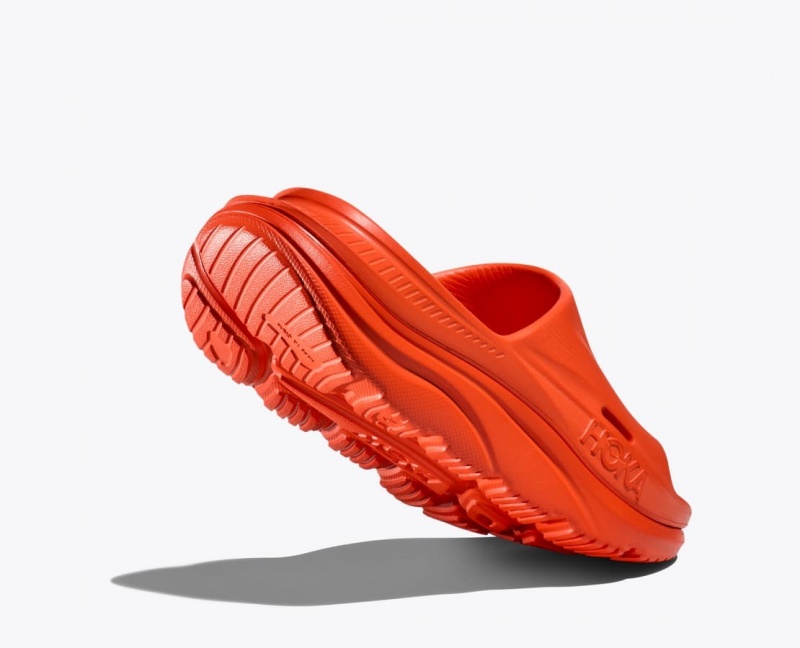 Red HOKA Ora Recovery 3 Men's Slide | 12VWALDXJ