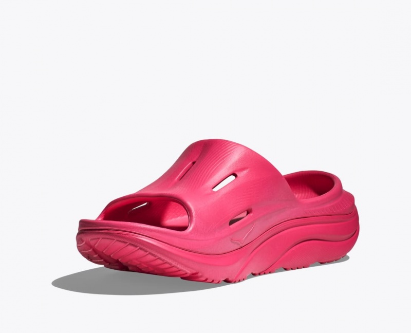 Red HOKA Ora Recovery 3 Women's Slide | 67NGPBLUM