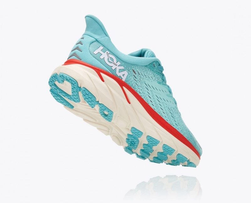 Turquoise HOKA Clifton 8 Women's Running Shoes | 71TYBSGXK