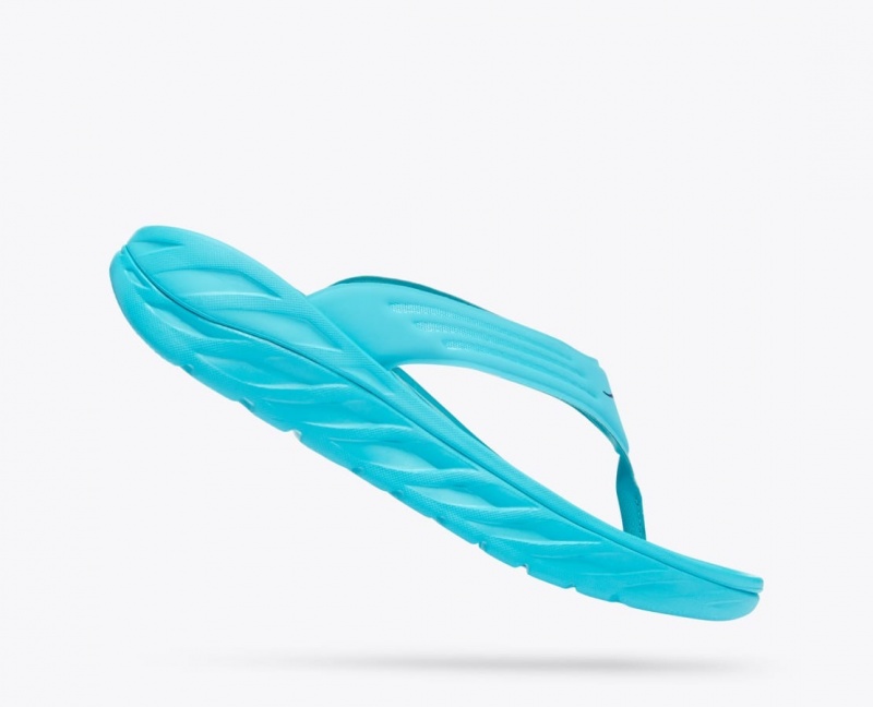 Turquoise HOKA ORA Recovery Men's Flip Flops | 79PALIOHG