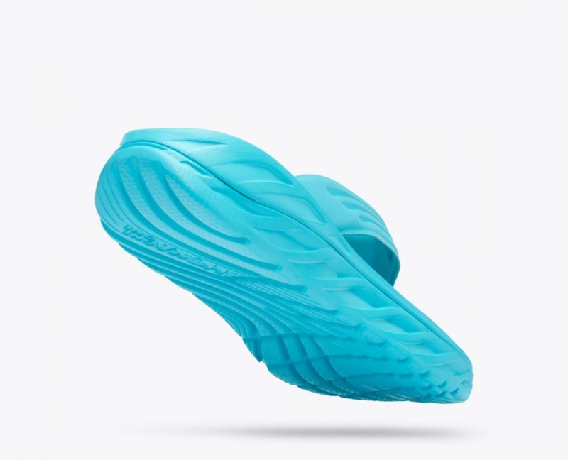 Turquoise HOKA ORA Recovery Men's Flip Flops | 79PALIOHG