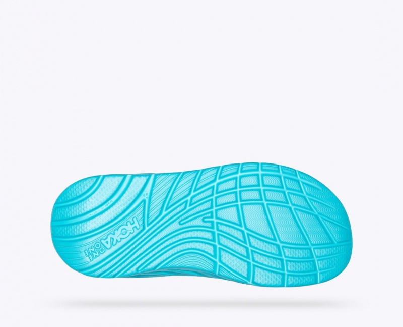 Turquoise HOKA ORA Recovery Men's Flip Flops | 79PALIOHG