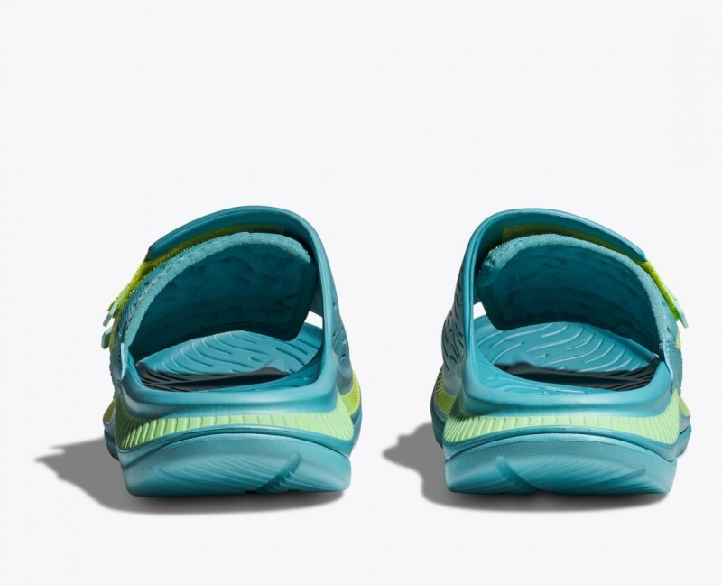 Turquoise HOKA Ora Luxe Men's Slide | 69QNUXTSC