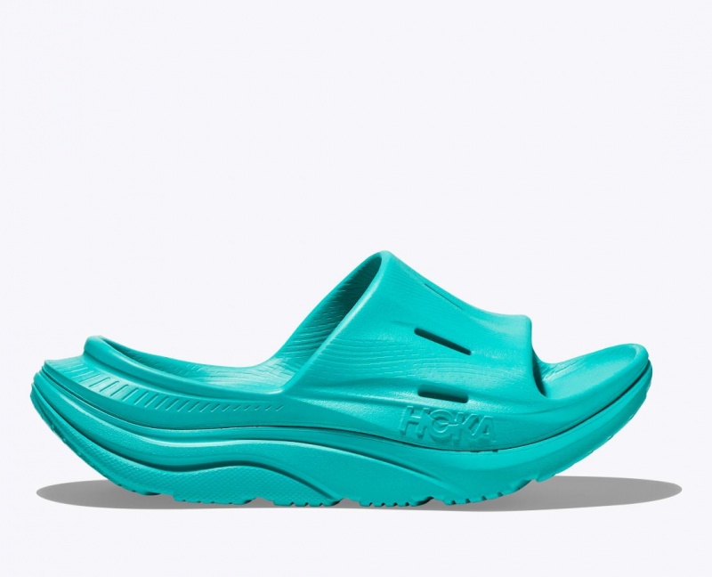 Turquoise HOKA Ora Recovery 3 Women\'s Slide | 42TZAUDIX