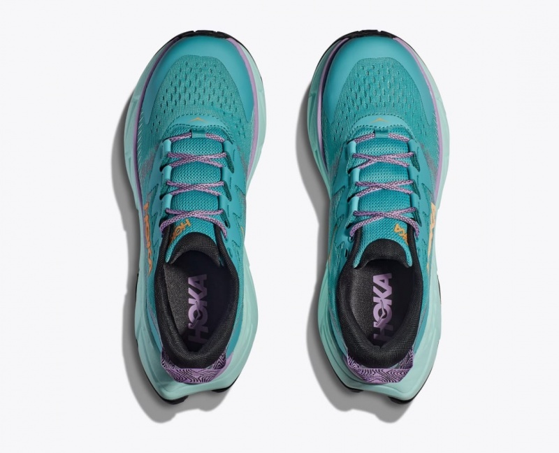 Turquoise HOKA Skyline-Float X Women's Hiking Shoes | 10TJAEDSU