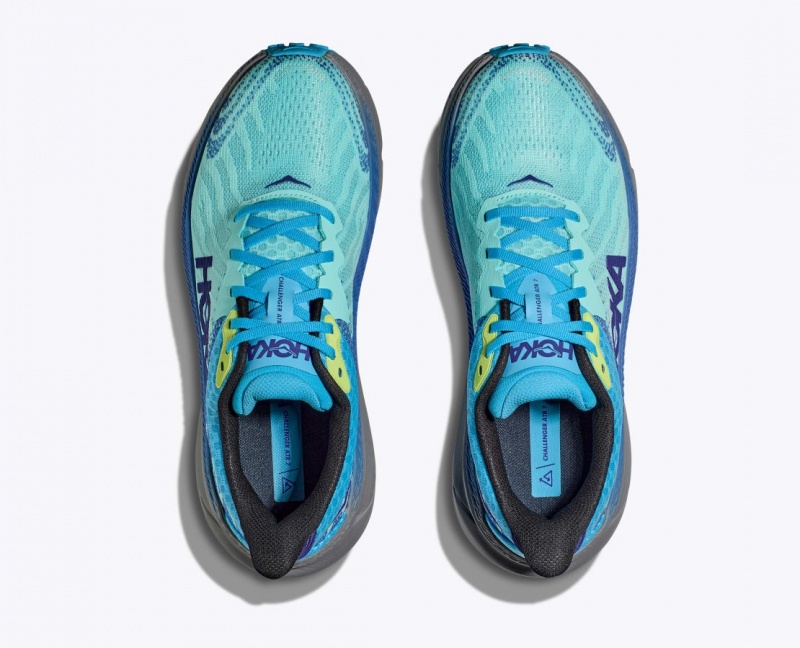 Turquoise / Blue HOKA Challenger 7 Men's Trail Running Shoes | 56JQMNLFB