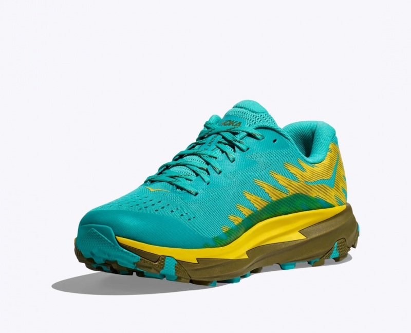 Turquoise / Yellow HOKA Torrent 3 Men's Trail Running Shoes | 10FWVYINM