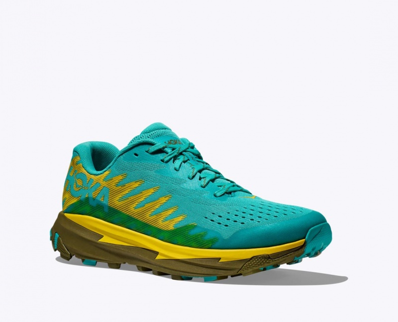 Turquoise / Yellow HOKA Torrent 3 Men's Trail Running Shoes | 10FWVYINM