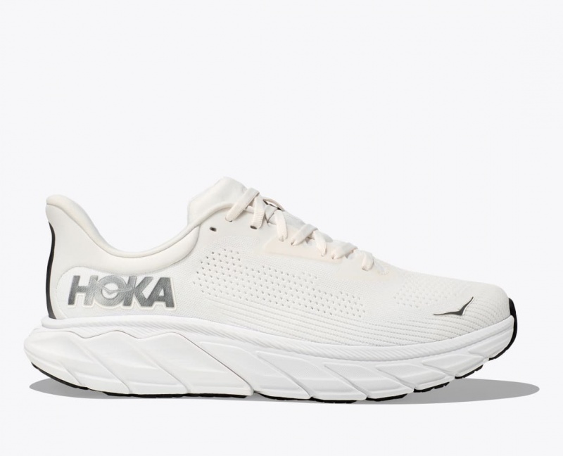 White HOKA Arahi 7 Men\'s Running Shoes | 41KALTPUM