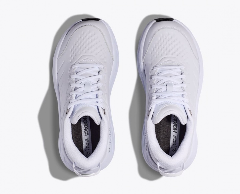 White HOKA Bondi SR Men's Running Shoes | 36RVQIZXM