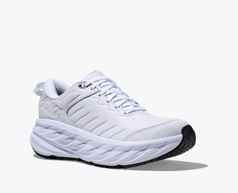 White HOKA Bondi SR Men's Running Shoes | 36RVQIZXM