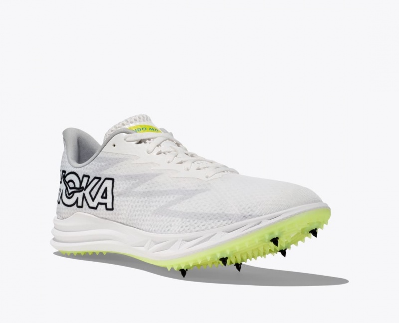 White HOKA Crescendo MD Men's Track Spikes | 97CYNXEHF