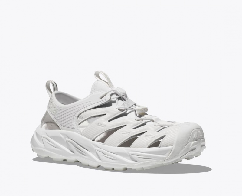 White HOKA Hopara Men's Sandals | 71RLHMQPD