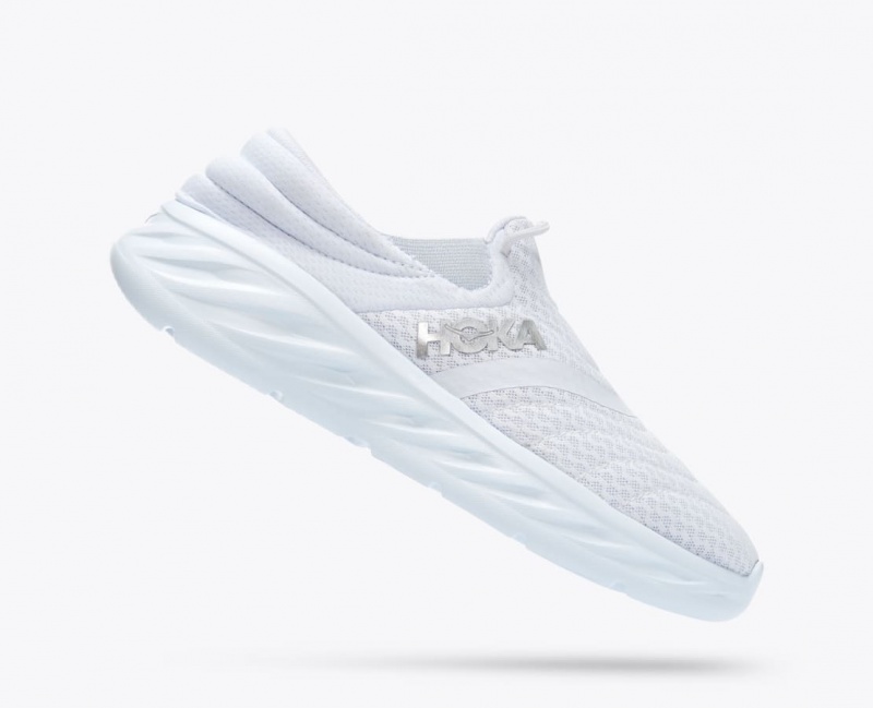 White HOKA Ora Recovery 2 Women's Slip On Shoes | 38GEIZBNY