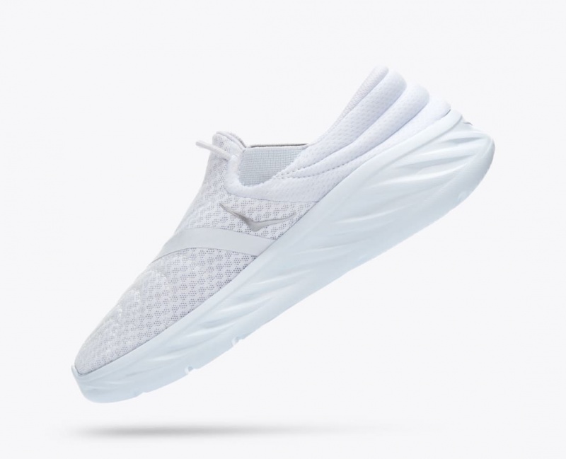 White HOKA Ora Recovery 2 Women's Slip On Shoes | 38GEIZBNY