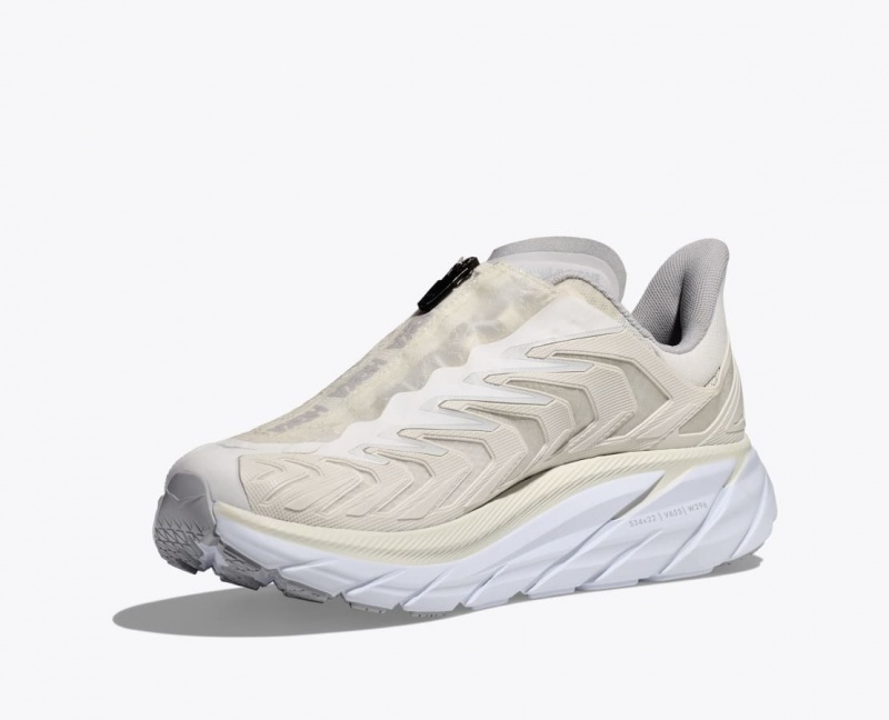 White HOKA Project Clifton Women's Sneakers | 01CHPRMVL