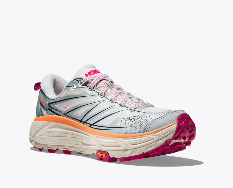 White / Grey / Orange HOKA Mafate Speed 2 Women's Sneakers | 10ZDEPVJN