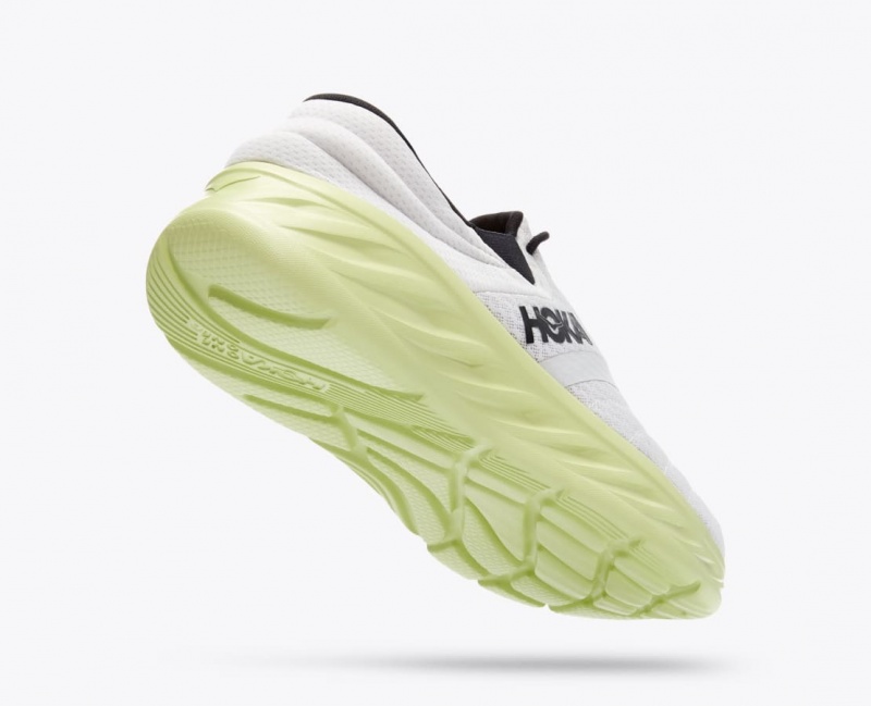 White / Light Green HOKA Ora Recovery 2 Men's Slip On Shoes | 73LAWTPXQ