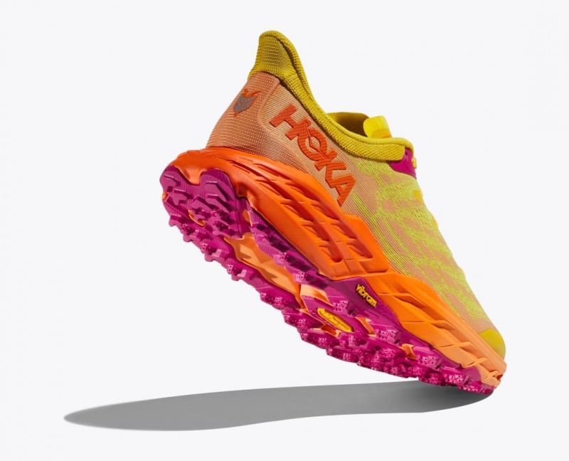 Yellow / Orange HOKA Speedgoat 5 Women's Trail Running Shoes | 60HWZNVBD